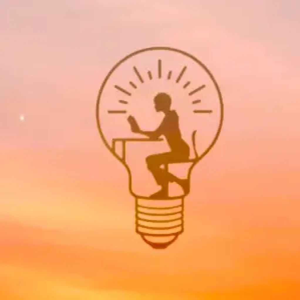 Woman in Bulb Square